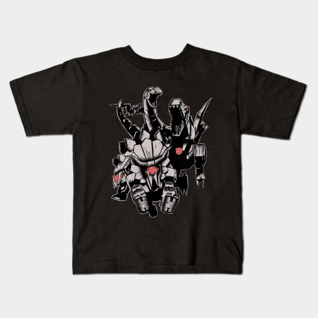 Dinobots Kids T-Shirt by Little Bad Wren 